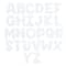 7" White Paper Collage Letters by Creatology™